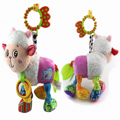 Cute Sheep Baby Rattles Toys Bed Hanging Bell Pull vibration Baby Toys Doll Teether Educational Infant Toy -- BYC086 PT49