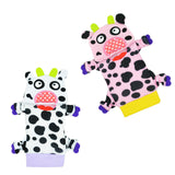 Sozzy 1 Pair Soft Baby Wrist Strap Socks Rattle Toy Cute Cartoon Garden Bug Plush Rattle with Ring Bell 0M+
