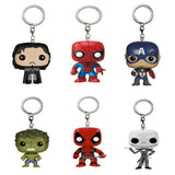 Marvel Funko Pop Game of Thrones Super Hero Keychain Deadpool Captain America The Walking Dead Action Figure